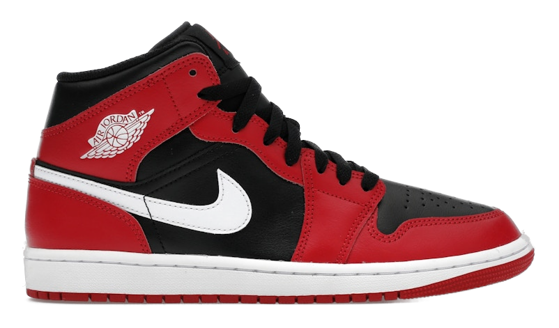 Air Jordan 1 Mid · White Gym Red